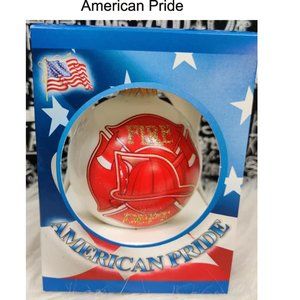 American Pride Fire Dept Christmas Ornament New